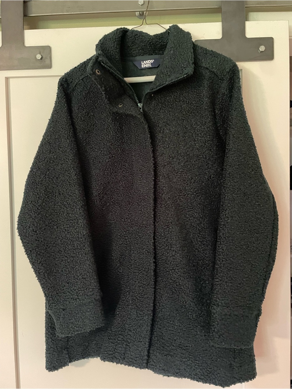 NWOT Lands' End Women's Boucle Fleece Coat (Green)